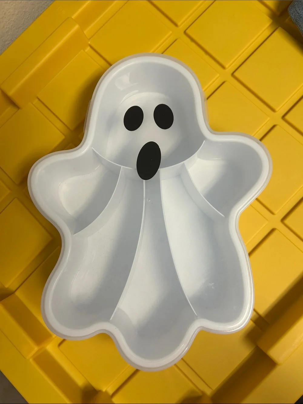 Ghost-Shaped Snack Tray - White Halloween Party Platter